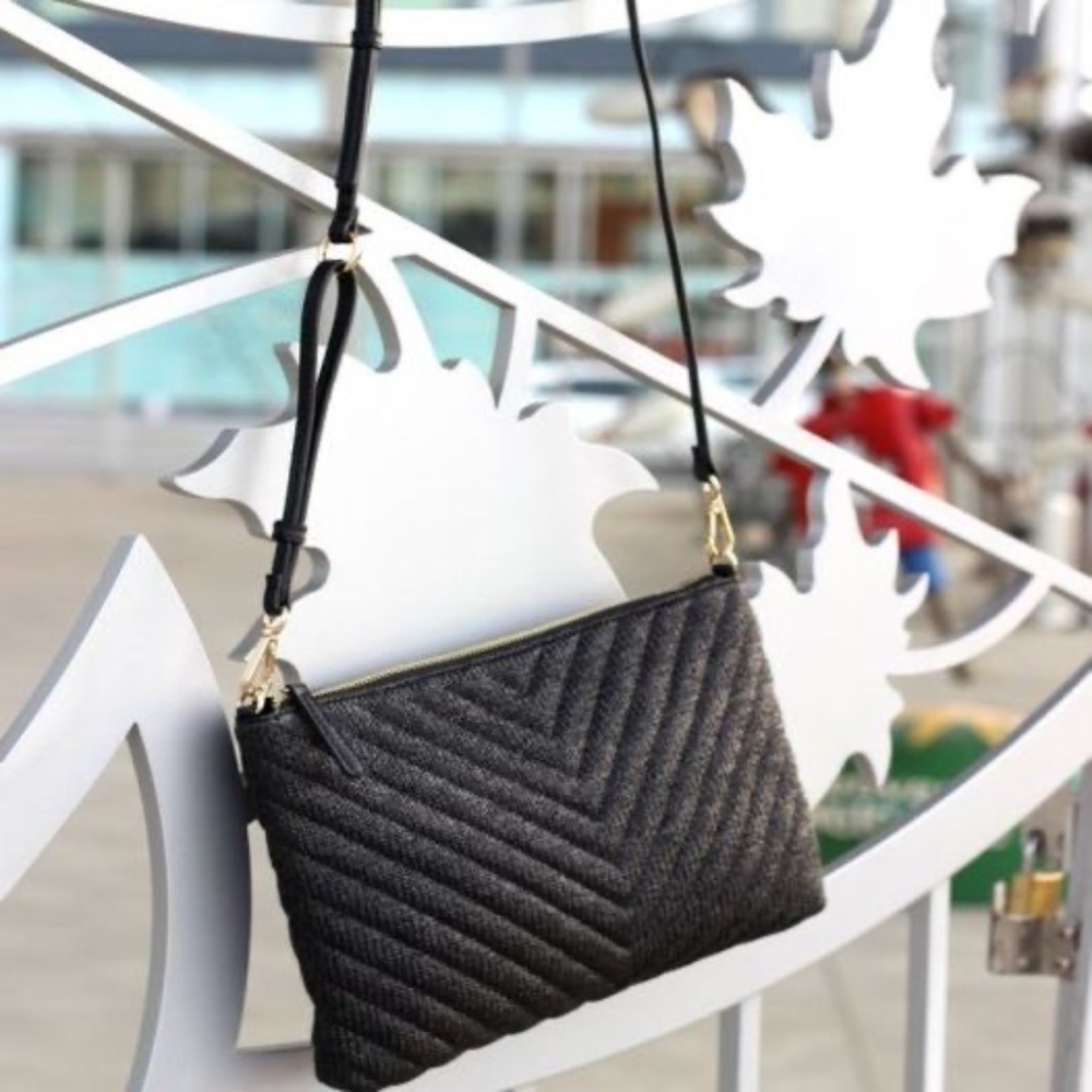 Clutch or Crossbody bag - Black